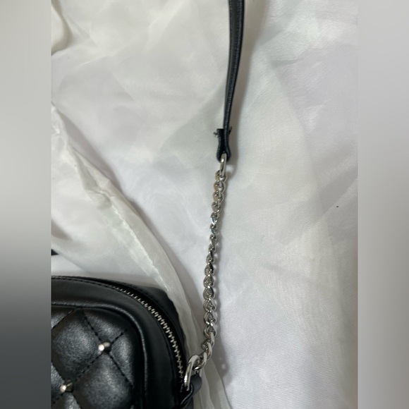 NWT Rebecca Minkoff Diamond Quilt Studded Top Zip Crossbody Camera Bag Purse - Picture 7 of 11